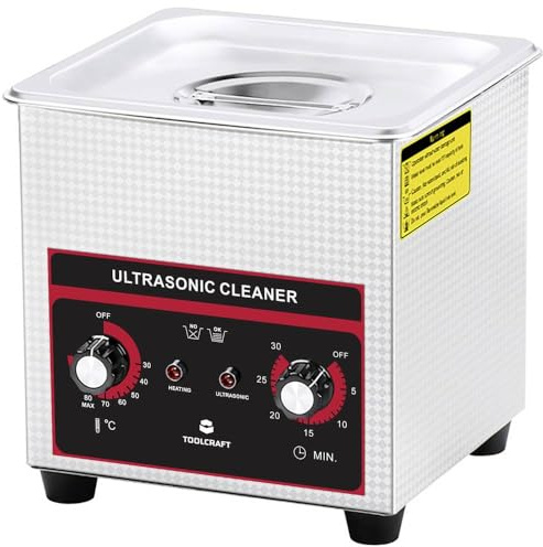 Toolcraft USC-130 Ultraschallreiniger Schmuck, Bürobedarf, Werkstatt 160 W 1.3 l mit Heizung, mit Reinigungskorb