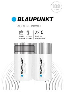 Blaupunkt Alkaline Power LR14/C Lot de 2 Piles sous Blister