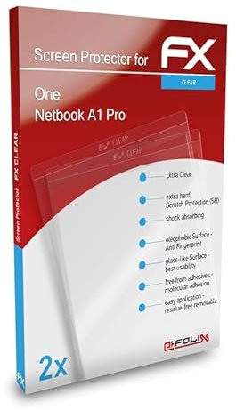 atFoliX Skärmskyddsfilm är kompatibel med One Netbook A1 Pro Film, ultra-klar FX Skyddsfilm (2X)
