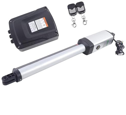 Automatischer Flügeltorantrieb, 50W 24VDC Motorzylinder für Flügeltore 300 kg Tragfähigkeit, Drehtorantrieb Torantrieb MRT, Toröffner Flügeltor Aus-Zeit kann Eingestellt Werden Garagentorantrieb