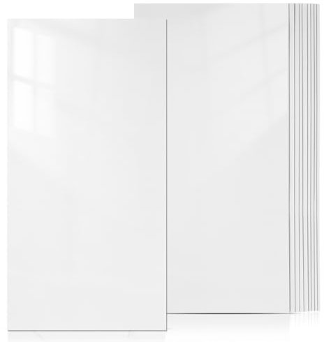 PRETYZOOM 10Pcs White Subway Tile Stickers, 60 * 30cm Peel and Stick Backsplash for Kitchen, Waterproof Self Adhesive Wall Tiles for a Modern Bathroom & Home Decor