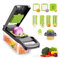 Mandolina de Cocina Profesional - Cortador de Verduras Multifuncional con 7 Cuchillas de Acero Inoxidable, Fácil de Limpiar y Desmontar, Ideal para Cortar, Rebanar y Rallar Verduras y Más