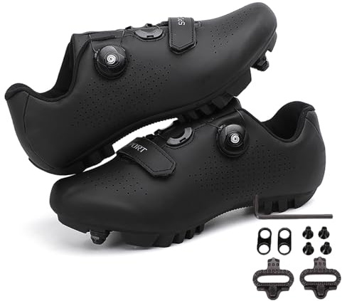 Mateju Zapatilla de Ciclismo Hombre Mujer, Adulte Zapatos Bicicleta de Montaña Carretera Exterior MTB Compatibles con SPD Lock System, Unisex Adulto Ciclismo Bicicleta Estatica