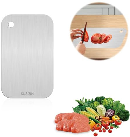Titanium Cutting Boards for Kitchen, 9.2 x 5.7 inch Titanium Chopping Boards,Hygiene & Durability,Food-Grade Chopping Board for Meat, Fruit, Vegetables, Dishwasher Safe﻿