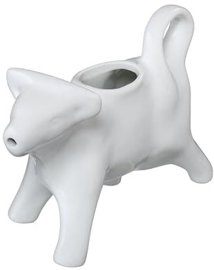 cilio Milchkuh Milchkännchen | Porzellan | Milchkanne in Kuhform | Mit Henkelgriff | Kännchen für Kaffeemilch und Kaffeesahne | Frühstückstisch Deko | Inhalt 125 ml