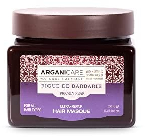 Arganicare | Gamme Figue de Barbarie | MASQUE MAGNIFICIENCE | Figue de Barbarie | Hydrate & Renforce intensement | Effet Brillant | Haute Protection | Tous types de cheveux | 500mL