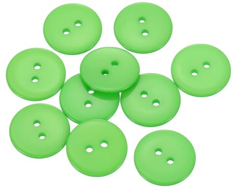 sourcing map 10 Stück Kunstharz-Nähknöpfe, 20 mm, 2 Löcher, rund, dekorative Knöpfe für Mantel, Kleidung, Urlaubsdekoration, Grün