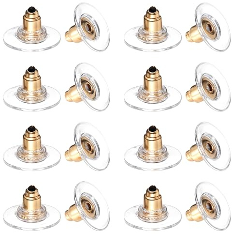 100 Stück Ohrring Stopper Ohrstecker Verschluss Klar Ohrstecker Gummi Ohrringverschlüsse Ohrring Verschluss Universal Sicherheit Ohrringverschlüsse Zum Anschrauben
