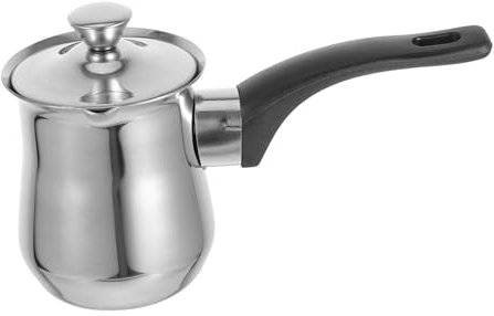 Ciieeo Türkische Kaffeekanne Aus Mit Deckel Und Griff Soßentopf Kochtopf Für Herd Milchwärmer Butterschmelztopf Für Kaffee Tee Und Suppe