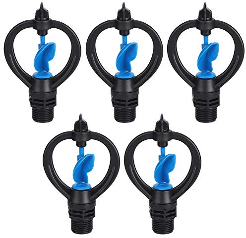 Jwthee Têtes d'arrosage de 5pcs, buse de Filetage mâle en Plastique Bulle de pulvérisation Jardin Sprinkler arrosage Universel têtes de pulvérisation pour la pelouse de Jardin