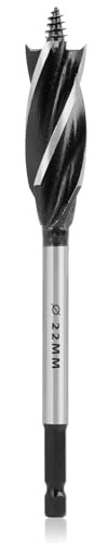 Punte per Legno Professionali 22mm x 165mm, Punta Autoalimentata in Acciaio al Carbonio con Gambo Esagonale da 1/4 Pollice, Trivella a Spirale per Trapano Elettrico e Lavorazione del Legno