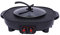 Electric Hot Pot und grill, 2000W Elektrische Multifunktionspfanne, Kapazität 3L mit Deckel Deckelgriff Indoor Korean BBQ Thai Barbecue Fondue Raclette XXL für 5-6 Personen