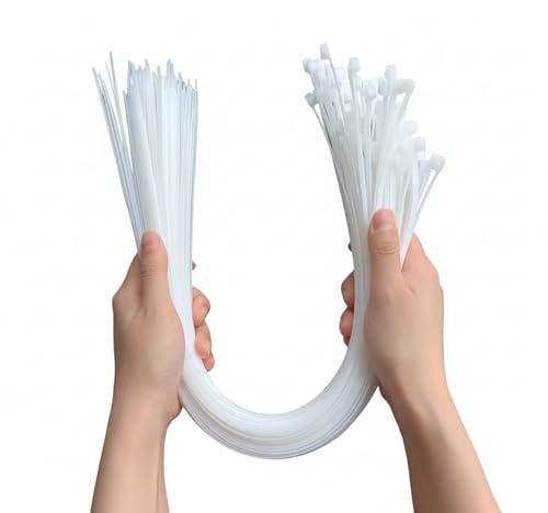 zuizhan Heavy Duty Cable Ties 100 Pack - 400mm x 9mm Extra Long Large Zip Ties, 80kg Tensile Strength, UV Resistant for Outdoor & Industrial Use