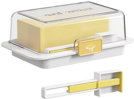 Butter Dish, Butter Keeper,Countertop Covered Dish Container | Easy Scoop Unbreakable Cheese Keeper, Multifunctional Butter Tray