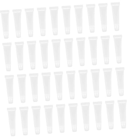 VICASKY 40 Stück Lippenbalsam Tube Leerbehälter Kosmetiktube Nachfüllbar Weich Transparent Für Lipgloss Lippenbalsam Selbst Herstellen Umweltfreundlich Auslaufsicher