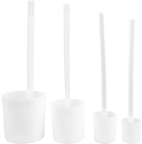 Homoyoyo Cucharón para Verter Vino y Agua Mango Largo, Juego de 4 Piezas (1 Liang, 2 Liang, Medio Jin, 1 Jin), Cucharón de Plástico Práctico para Cocina y Hogar
