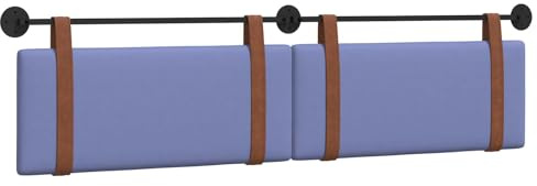QJBSAVVA Hängendes Kopfteil Jeans-Blau 210x55x5 cm Antik-PU-Leder Polster-Kopfteil für Doppelbett Wandmontage Platzsparendes Wandkissen Rückenkissen zum Aufhängen Schlafzimmer