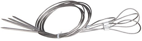 Allgrill Flexible Grillspieße aus Edelstahl im 4er-Set (Schaschlikspieß, BBQ-Spieß, Fleischspieß)