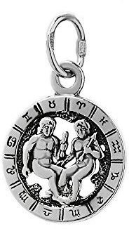 NKlaus 925 Sterlingsilber Kettenanhänger Horoskop Sternzeichen Zodiak