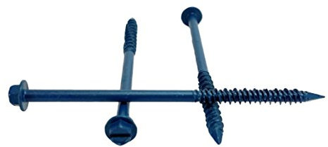 Chenango Supply 3/16 x 3-3/4'' Hex Head Self Tapping Concrete Screw Anchor, Breeze Block Wall Fixings, Screw Fix, 100 pieces With Drill Bit