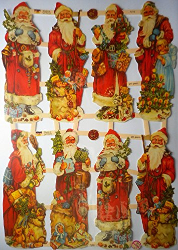 Glanzbilder Weihnachten Weihnachtsmann EF 7379 Oblate Posiebilder Scrapbook Deko GWI 445
