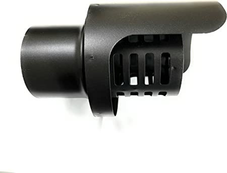 Cappello terminale para estufa de pellets con salida de pared D 100 de acero inoxidable pintado de negro opaco