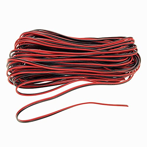 JZK 20 Metros Cable eléctrico calibre 22 AWG 22 LED tira de luz de extensión cable, cable de extensión de tira de luz LED de 2 pines para SMD 3528 2835 5050 5630 tiras LED flexibles de un solo color