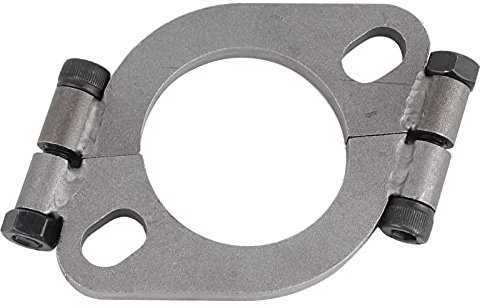 Jadeshay Brida de Escape de 2 Pulgadas, Accesorio de reemplazo de Brida de Escape de reparación Dividida Ovalada Plana