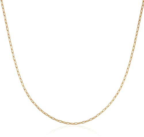 Craftdady 14 Karat Gold gefüllte Ketten 2,5 x 1 mm Büroklammer-Ketten goldene ovale Halskette mit Samtbeutel, permanentes Schmuckzubehör für DIY-Armbänder und Halskettenherstellung, 1,9 m