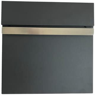 One of a Kind Design UK Contemporary Post Box, Wall Mounted, Lockable, Outside Use, Mailbox, Letter Box, Waterproof Design Postbox, with Contemporary Lines & Newspaper Slot - Black