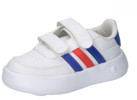 adidas Unisex - Bimbi 0-24 Breaknet 2.0 Shoes Kids, Cloud White/Lucid Blue/Bright Red, 19 EU