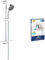 GROHE Vitalio Comfort 100 &; QuickGlue S2 - Brausestangen-Set (wassersparend, Handbrause mit 3 Strahlarten, inkl. Seifenschale, Anti-Kalk-System, Brausestange 60cm, Schlauch 1,75m), chrom, 26096000