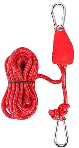 Fulenyi Flaschenzug Handzug Hebezug mit Ratsche Seil 4 mm x 4 Umlenkrolle Seilzug