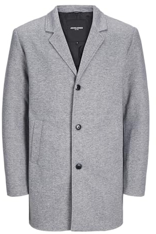 JACK & JONES Jjchuck Coat Abrigo, Gris Claro, XL para Hombre