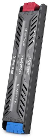 BRIMETI 24V Netzteil Trafo 230V auf 24V 400W LED Treibe Schaltnetzteil LED Transformator 16.6A AC 230V auf DC 24 Volt Kompakter Extrem Dünner Konstantspannung, für Neon Streifen Strip