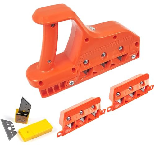 Kantenhobel für gipskarton, Mit 45 ° Und 60° Handhobel, zum Anschrägen von Kanten bei Gipskarton, Mehrzweck Kantenhobel für Gipskartonplatten Korkplatten mit 10 Klingen Ersatz