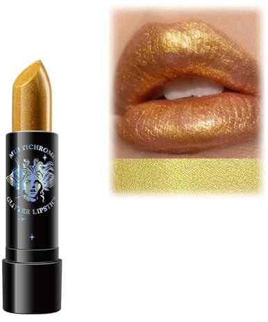 Glitter Lipstick, Waterproof Shimmer Lipstick, Matte Lipstick With Glitter, Metallic Lipstick Not Stick Cup Lipstick, Diamond Shiny Lipstick, Pearlescent Finish For Long-Lasting Color (#02)