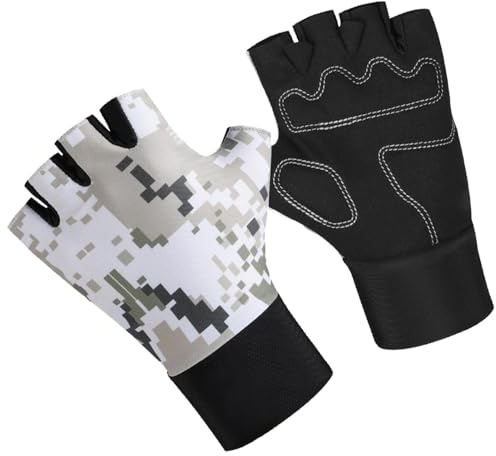 Reithandschuhe, Fahrradhandschuhe für Kinder | Reithandschuhe Sportliche Handschuhe | rutschfeste Camouflage-Handschuhe, atmungsaktive Fahrradhandschuhe, Halbfinger-Handschuhe für Mädchen Jungen