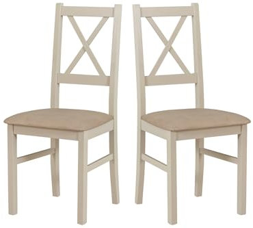 LeafDesign Esszimmerstühle Holz - Esszimmerstuhl 120 kg - Stuhl Buche Massiv - Stühle Esszimmer 2er Set - Holzstuhl - Esstischstühle - Küchenstühle 2er Set - Kaschmir