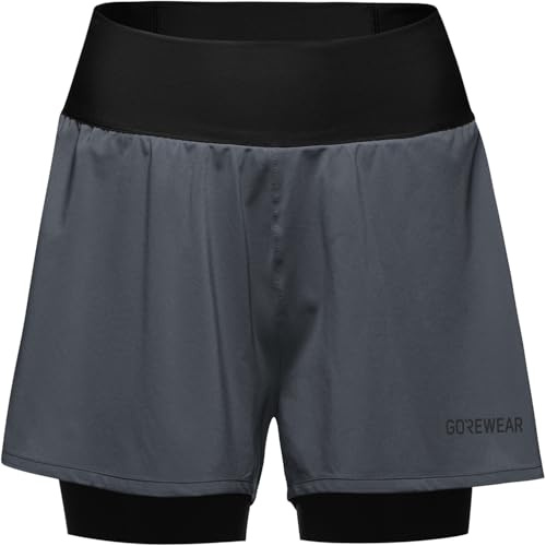 GORE WEAR Damen Concurve 2in1 Shorts, Lab Graphite/Black, S EU