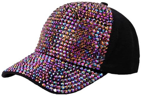 Hanraz Silvester Accessoires Pailettenhut Clubstyle Partyhut Damen Baskenmütze Mit Glitzernden Für Party Faschingsmütze Discokugel Performance Kostüm