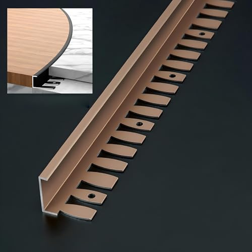 Raouoae Profilé De Transition Flexible pour Carrelage 90 Cm* 3 Pièces Protection des Bords Idéal pour Sols De Salle De Bain Cuisine Et Salon Profilé De Carrelage Pliable(Rose Gold,High:8.5mm)