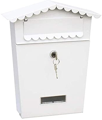 Gardeneea Buzón de Pared con Cerradura para Exteriores, Moderno y Sencillo, para Exteriores, Resistente a la Intemperie y al óxido, Vertical, para el hogar y la Oficina.
