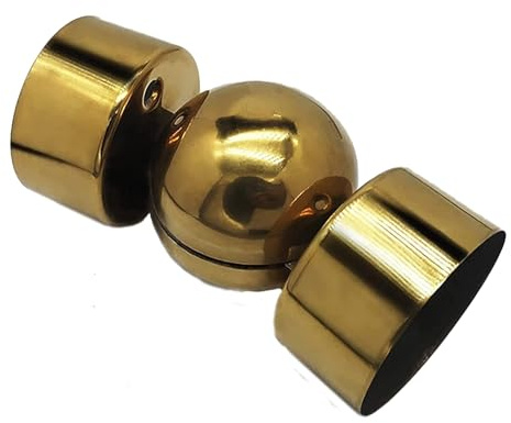 LXLZYXSF Universal Direction Connector/Adapter for Round Handrails, Metal Stainless Steel(Gold)