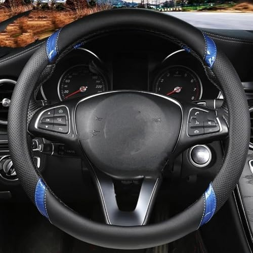 VUXEEKDR Auto Lenkradbezug, für BMW Series 1 118i E87/116i E87/116d E87/118d E87 Langlebig Auto Lenkradbezug Vier Jahreszeiten Universell atmungsaktiv und Geruch Frei Mode Auto Zubehör,E-O