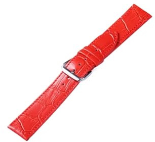 Run Ken Klockarmband I Kalvskinnsläder 20mm 18mm 16mm 14mm 12mm Svettsäkert Armband Klocktillbehör(Red,18mm)