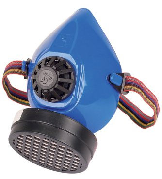 wolfcraft Semimaschera con filtro intercambiabile A1P2 (CE) I 4850000 Protezione delle vie respiratorie dai gas e dai vapori organici