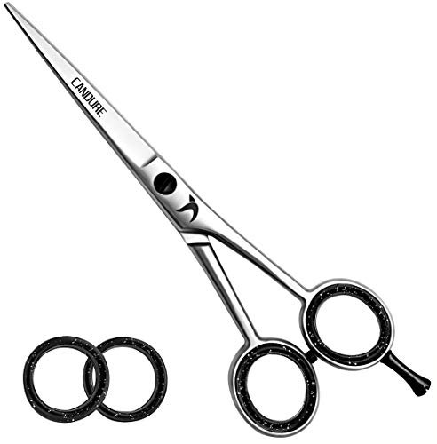 CANDURE Hairdressing Barber Hair Scissor for Professional Hairdressers Barbers Stainless Steel Hair Cutting Shears - For Salon Barbers, Men, Women, Children and Adults