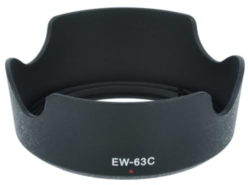 vhbw Pare-Soleil Compatible avec Canon EF-S 18-55mm is STM Objectif 58mm - Cache Noir Plastique Tulipe 8,3cm