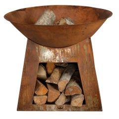 Jet-Line® | Feuerschale rostoptik | Feuerstelle Fargo| Feuerschale Rost Optik | Firebowl Rostbraun | Ø 71 cm x 60 cm hoch | Feuerkorb Feuer | Feuerschale Garten | Event Garten deko | Feuertonne